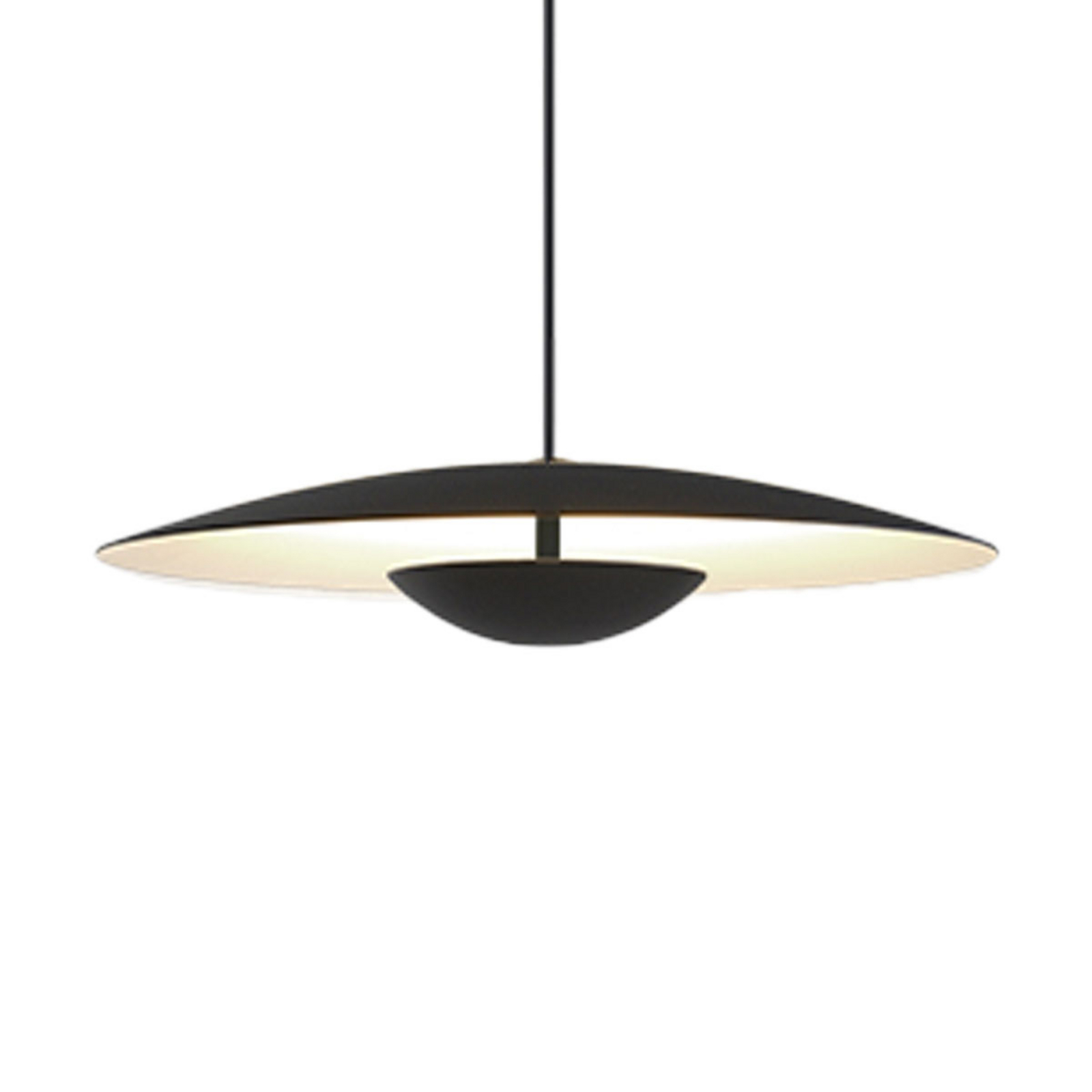 MARSET Ginger LED висяща лампа, Triac Ø20cm черно/бяло